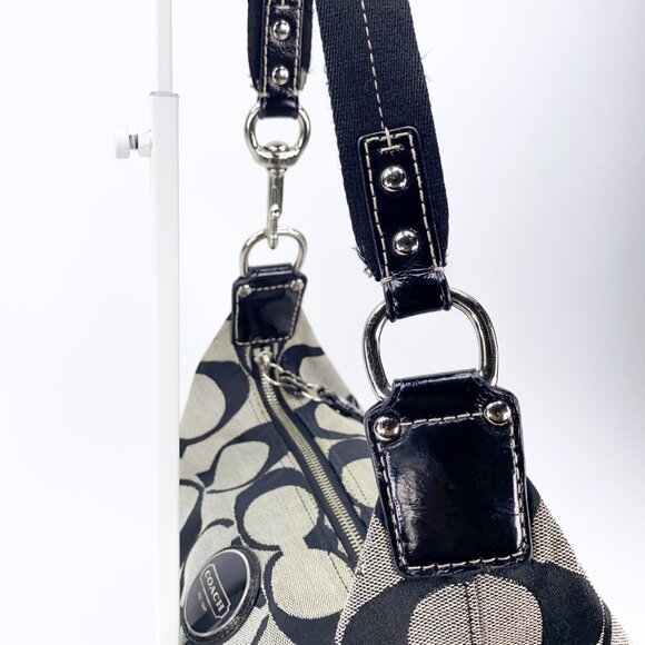 COACH Hobo Signature Stripe Canvas Shoulder bag - E1094-F15197 - Picture 15 of 15